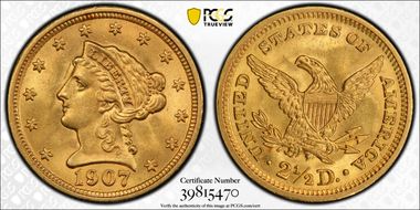 1907 $2.50 MS64