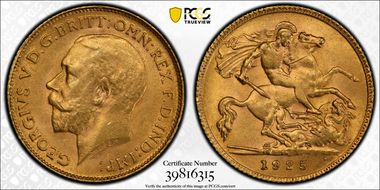 1925-SA 1/2 Sov S-4010 MS63