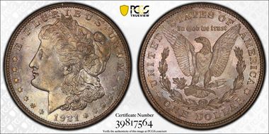 1921 $1 Morgan MS65