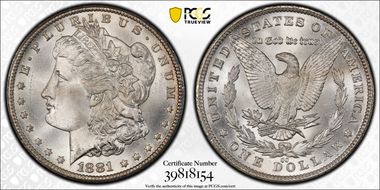 1881-CC $1 MS67+