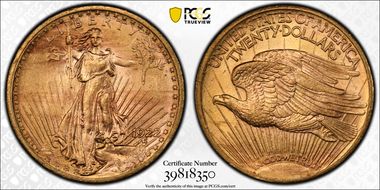 1922 $20 MS63