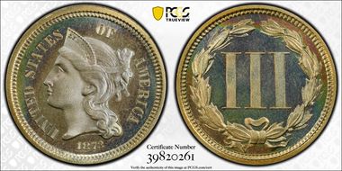 1873 3CN Closed 3 PR67+