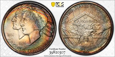 1937-S 50C Arkansas MS66+