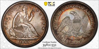 1865-S 50C MS65+