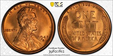 1942-S 1C MS67+ RD