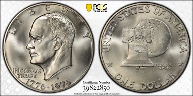 1976-S $1 Silver MS68