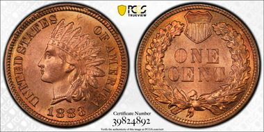 1883 1C MS66RD