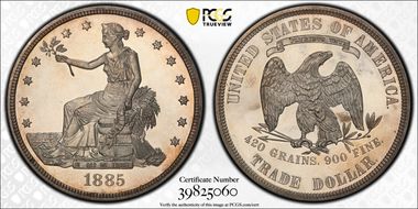 1885 T$1 Trade PR64