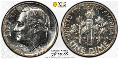 1948-S 10C MS63FB PL