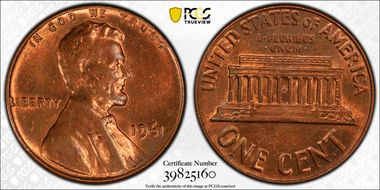 1961 1C MS63RB