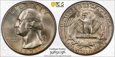 1951-D 25C MS67