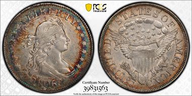 1806/5 25C AU50