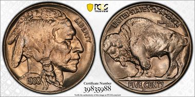 1938-D 5C Buffalo MS67