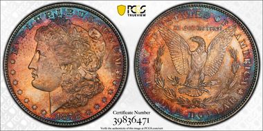 1878 7/8TF $1 VAM 33, Doubled Legs MS65