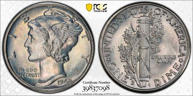 1942-D 10C MS68+ FB
