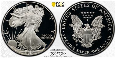1988-S $1 Silver Eagle PR69DCAM