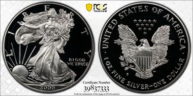 2000-P $1 Silver Eagle PR68DCAM