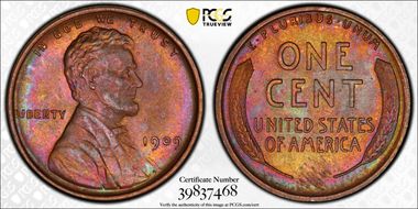 1909 1C Lincoln MS65BN