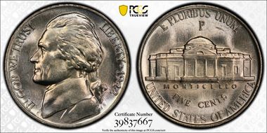 1942-P 5C Silver MS66FS