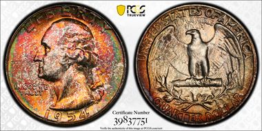 1954 25C MS68