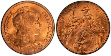 1920 10C Gad-277 MS66RD