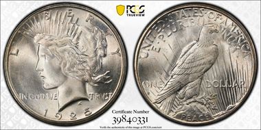 1925-S $1 MS65