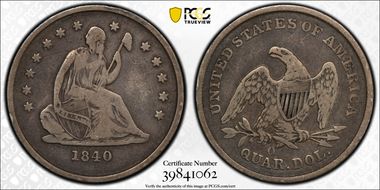 1840-O 25C No Drapery VG10