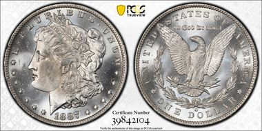 1887-O $1 MS62