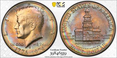 1976-D 50C Clad MS66