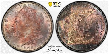 1878 7/8TF $1 Weak MS64