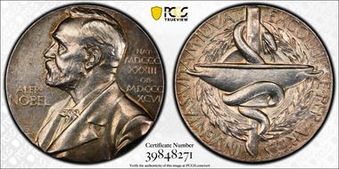 (1982)H10  Medal Alfred Nobel Medicine Ag Nominating Committee SP58