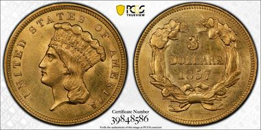 1857 $3 MS63