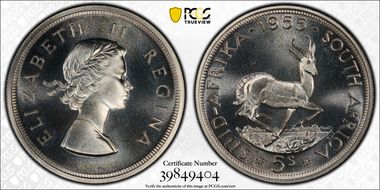 1955 5 Shil PR67