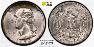 1950-D 25C MS67