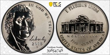 2018-S 5C Reverse Proof 50th Anniversary Set PR70