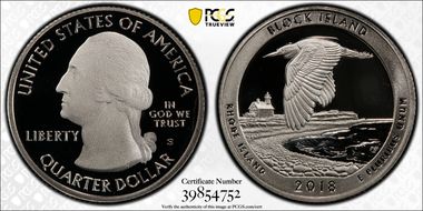 2018-S 25C Block Island NP PR69DCAM