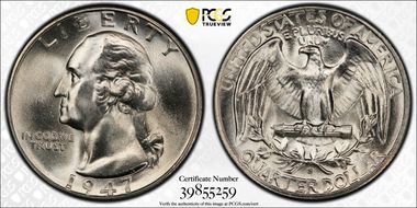 1947-S/S 25C RPM, FS-501 MS66