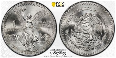 1983-Mo Onza Libertad Ag MS68