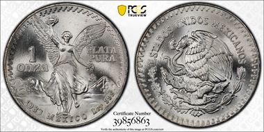1983-Mo Onza Libertad Ag MS69