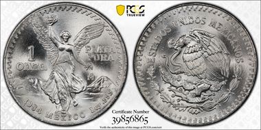 1984-Mo Onza Libertad Ag MS68