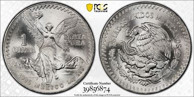 1985-Mo Onza Libertad Ag MS68
