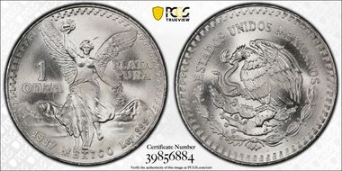 1987-Mo Onza Libertad Ag - DDO MS68