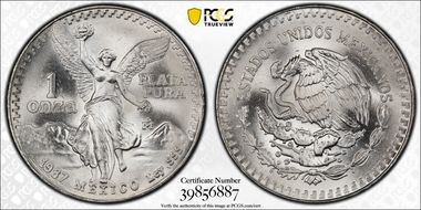 1987-Mo Onza Libertad Ag - DDO MS68