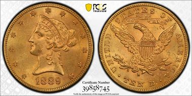 1889-S $10 MS63