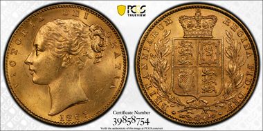 1863 Sov S-3852D No Die# Arabic 1 MS63+