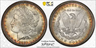 1881-CC $1 MS65+