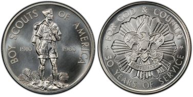 1960 SC50C Boy Scouts of America Ag Heraldic Art Medal MS68