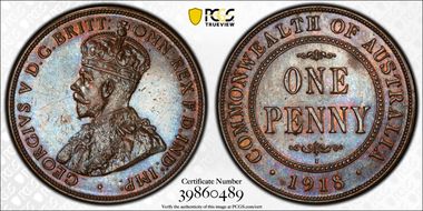 1918-I (c) 1D KM-23 MS62BN