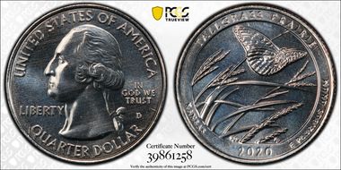 2020-D 25C Tallgrass Prairie NP MS67