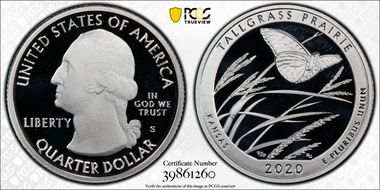 2020-S 25C Tallgrass Prairie NP - Silver PR69DCAM